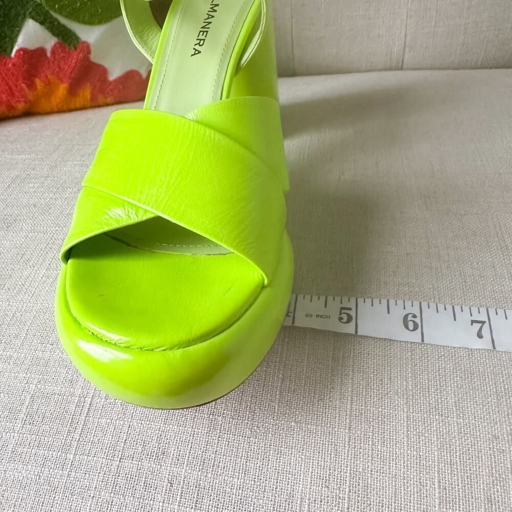 Halmanera Lime Green Leather Sandals Made in Italy Size 38.5 8 - Picture 11 of 12